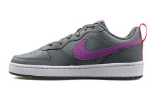 Кеды Nike Court Borough Low 2 детские сиренево-серые BQ5448-006 купить онлайн