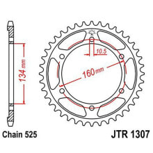 JT SPROCKETS 525 JTR1307.44 Steel Rear Sprocket