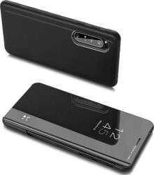 Hurtel Clear View Case futerał etui z klapką Sony Xperia 10 II czarny