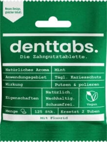 Zahnputztabletten mit Fluorid, 125 St