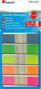 Titanum Indexing tabs fluo 12x45mm 5x20 sheets
