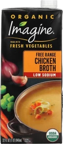 Organic Free Range Chicken Broth, Low Sodium, 32 fl oz (946 ml)