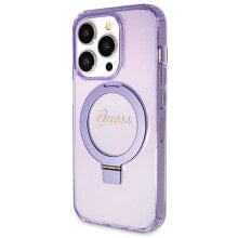 GUESS Guhmp14Lhrsgsu iPhone 14 Pro 6.1 Fioletowy Ring Stand phone case