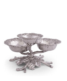 Arthur Court designs Aluminum Grape Tiered 3-Bowls