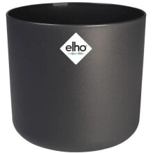 ELHO B.for Soft Round Blumentopf 25 Schwarz 25 x H 23 cm Innenbereich 100 % recycelt