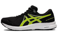 Asics Gel-Contend 7 耐磨 低帮 跑步鞋 男款 黑绿 / Кроссовки Asics Gel-Contend 7 1011B040-009