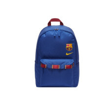 Мужские спортивные рюкзаки Рюкзак мужской Nike Stadium FC Barcelona синий с логотипом