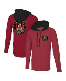 Купить мужские футболки и майки Stadium Essentials: Men's Red Atlanta United FC Tradition Raglan Hoodie Long Sleeve T-shirt