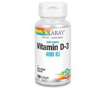 Витамин D solaray Витамин D3 -400 МЕ-120 мини капсул