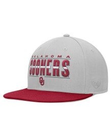 Купить мужские головные уборы Top of the World: Men's Gray Oklahoma Sooners Hudson Snapback Hat