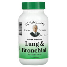 Растительные экстракты и настойки Christopher's Original Formulas, Lung and Bronchial, 425 mg, 100 Vegetarian  Caps