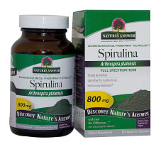 Водоросли nature's Answer Spirulina Спирулина 400 мг 90 вегетарианских капсул