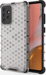 Hurtel Honeycomb etui pancerny pokrowiec z żelową ramką Samsung Galaxy A72 4G przezroczysty