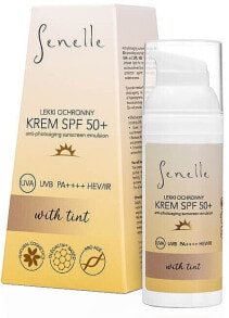 Leichte schützende Gesichtscreme mit Pigment - Senelle Light Protective Face Cream With Tint SPF 50+