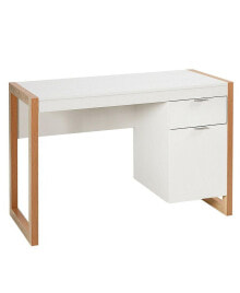 Slickblue modern Computer Desk Study Table Writing Workstation with Cabinet and Drawer