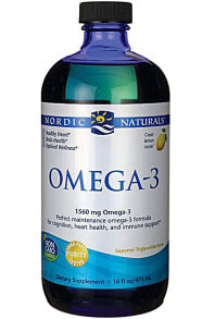 Рыбий жир и Омега 3, 6, 9 Nordic Naturals Omega-3 Lemon  Омега-3 из рыбьего жира для поддержания когнитивных функций, здоровья сердца и иммунитета 1560 мг 473 мл