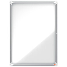 NOBO Premium Plus 9xA4 Sheets Exterior Display Case Magnetic White Background