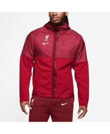 Nike men's Red Liverpool Winterized AWF Hoodie Full-Zip Jacket
