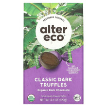 Шоколадные плитки alter Eco, Органические классические трюфели, черный шоколад, 120 г (4,2 унции)