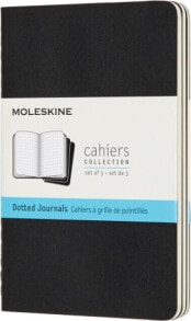 Moleskine Zestaw 3 Zeszytów MOLESKINE Cahier Journals P (9x14cm) w kropki, 64 strony, czarny