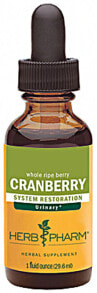 Растительные экстракты и настойки Herb Pharm Cranberry System Restoration  Растительный экстракт клюквы для здоровья мочевыделительной системы 30 мл