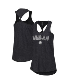 Купить женские блузки и кофточки Concepts Sport: Women's Heather Charcoal Nashville SC Radiant Twist Back Scoop Neck Tank Top