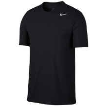 Мужские спортивные футболки мужская спортивная футболка серая с логотипом NIKE Dri Fit Crew Solid Short Sleeve T-Shirt