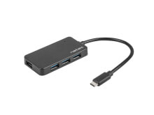 USB-концентраторы nATEC Silkworm USB 2.0 Type-C 5000 Мбит/с Черный NHU-1343