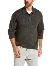 Купить мужские футболки J.McLaughlin: J.Mclaughlin Lewiston Cashmere Polo Shirt Men's Grey S