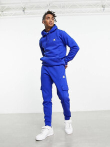 Мужские спортивные костюмы adidas Originals Trefoil Essentials logo cargo joggers in blue
