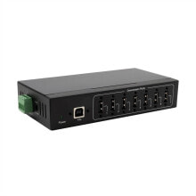 Exsys EX-11217HMVS 7 Port USB 2.0 Metall Hub Netzteil DIN-Rail-Kit Genesys - Cable/adapter set