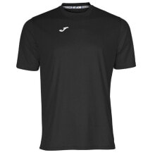 Мужские футболки Мужская спортивная футболка черная однотонная Joma Combi
