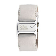 Женские наручные часы Женские наручные часы с белым кожаным ремешком V&L VL027602 ( 34 mm)