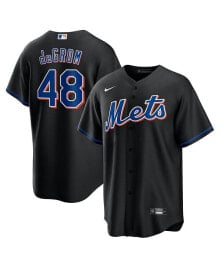 Nike men's Jacob deGrom Black New York Mets 2022 Alternate Replica Player Jersey