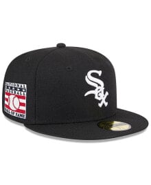 Купить мужские головные уборы New Era: Men's Black Chicago White Sox National Baseball Hall of Fame 59FIFTY Fitted Hat