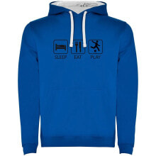 KRUSKIS Sleep Eat And Play Football Two-Colour Hoodie