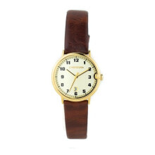 Женские наручные часы Женские часы аналоговые круглые коричневый браслет Chronotech