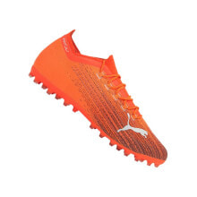 Мужская спортивная обувь для футбола мужские футбольные бутсы сороконожки оранжевые для искусственного газона и зала Puma Ultra 11 MG
