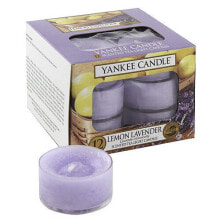 Yankee Candle Lemon & Lavender Scented Candle Ароматическая свеча с лимонно-лавандовым ароматом ароматом 12 х  9,8 г
