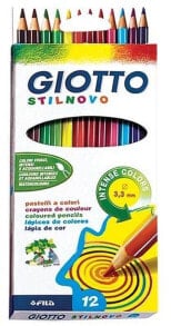 Купить цветные карандаши для рисования для детей GIOTTO: Giotto Kredki Stilnovo Intense 12 Kolorów (273987)