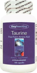 Аминокислоты allergy Research Group Taurine Таурин 500 мг - гипоаллергенная пищевая добавка 100 капсул