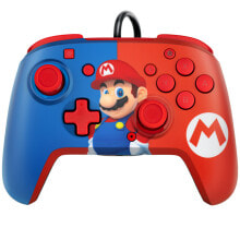 Купить рули, джойстики и геймпады Performance Designed Products: PDP Mario REMATCH - Gamepad - Nintendo Switch - Nintendo Switch OLED - D-pad - Home button - Wired - USB - Blue - Red