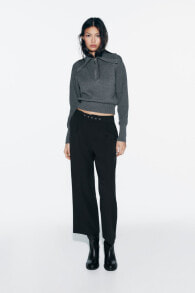 Culottes with lined belt