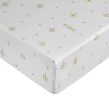 Fitted sheet Harry Potter White Golden Single