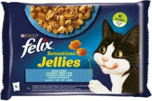 Nestle FELIX sasz.4x85g SENSATIONS JELLIES RYBNE DANIA w galaretce /12