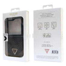 GUESS GUHCZF5P4TDPK F731 Z Flip5 Leather 4G Diamond Triangle phone case