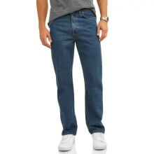 Купить мужские джинсы George: George Jeans 32X32 Men's Blue Cotton Relaxed Fit Button Closure Pockets Solid