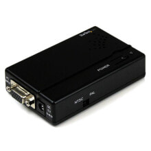 StarTech.com VGA2VID кабельный разъем/переходник VGA S-Video/RCA Черный