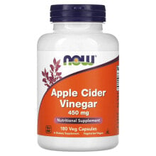 NOW Apple Cider Vinegar  Яблочный уксус 450 мг 180 капсул