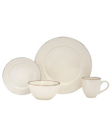 Baum belle Ivory 16 Pc. Dinnerware Set, Service for 4